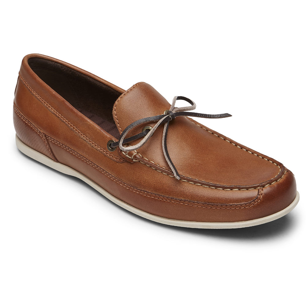 Rockport Singapore Mens Loafers - Malcom Tie Brown - WC9031756